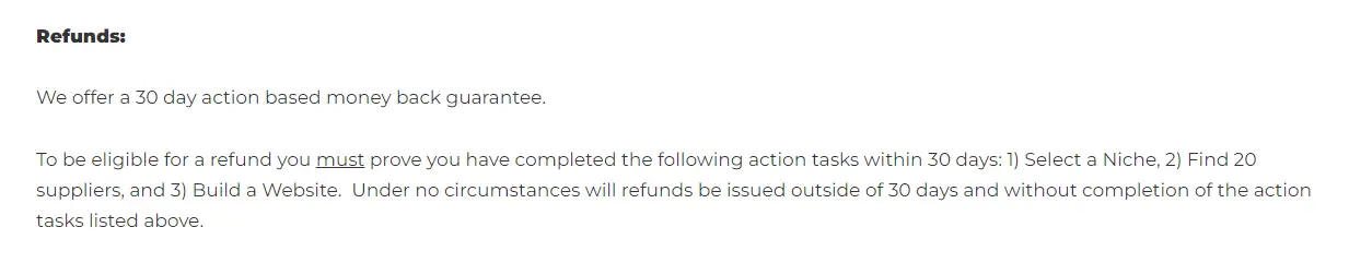 Dropship Lifestyle Refund Policy