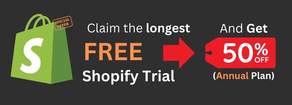 Shopify Trial Homepage Banner