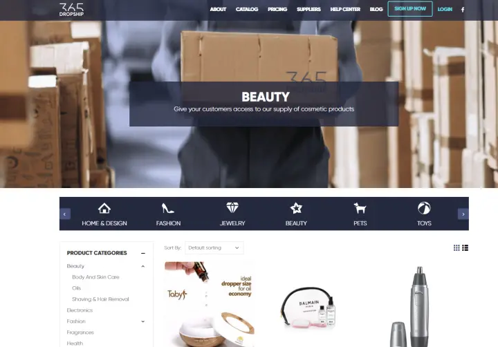 365Dropship Beauty Category Page