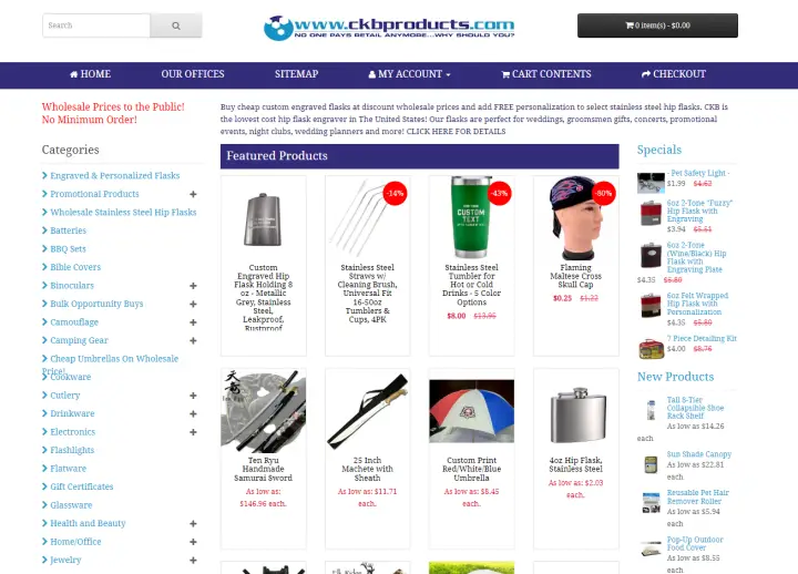 CKB Products Homepage