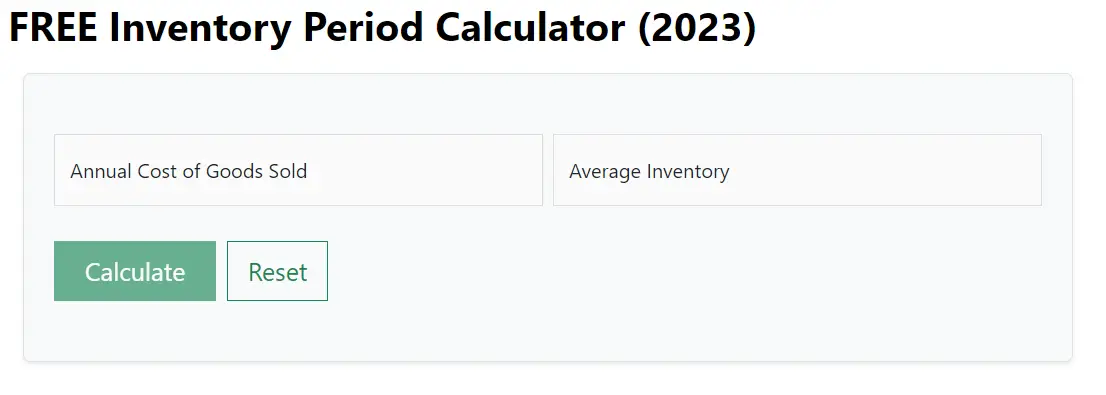 Inventory Period Calculator