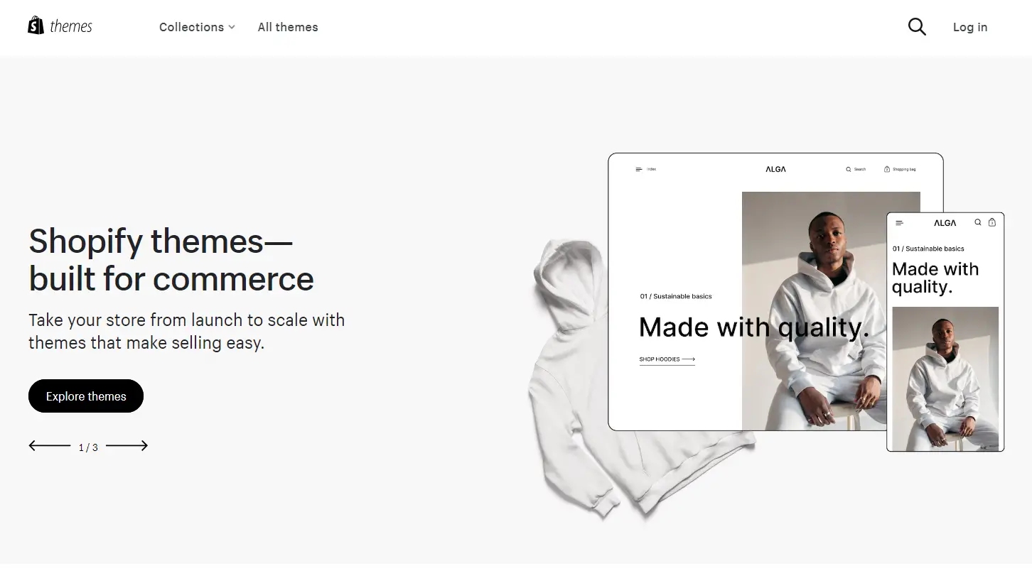 Shopify Theme Store Homepage