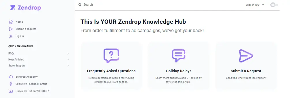 Zendrop Customer Service