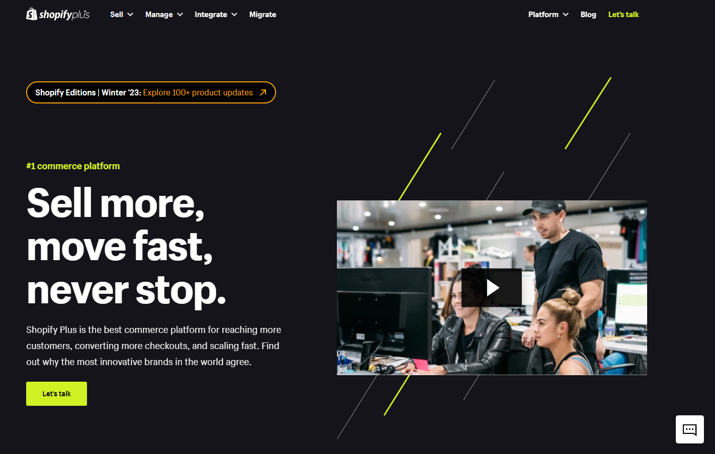 Shopify Plus Homepage