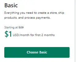 Shopify Australia Basic Plan