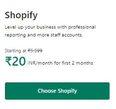 Shopify India Shopify Plan