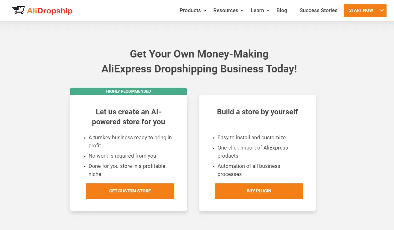 Alidropship Homepage