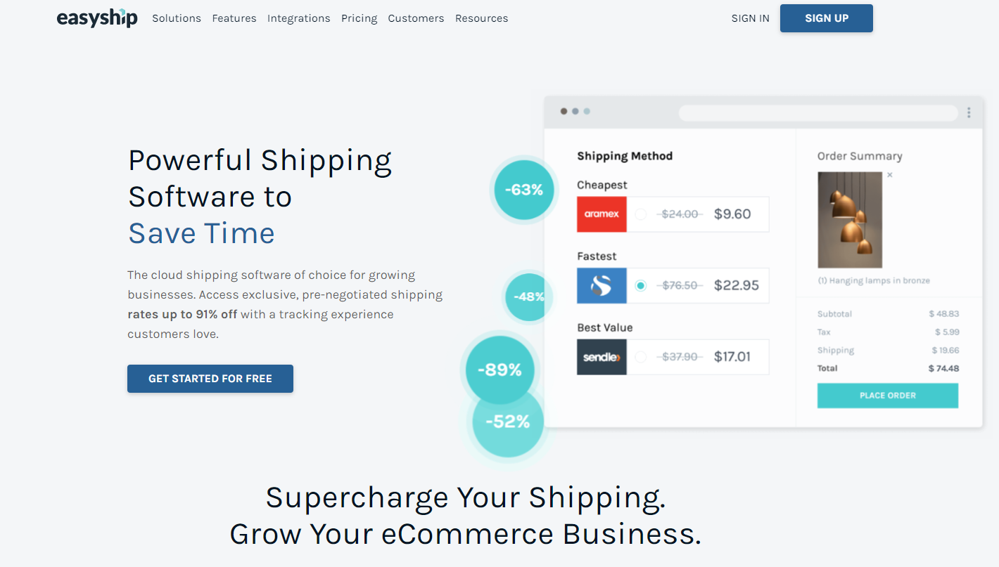 Easyship Homepage