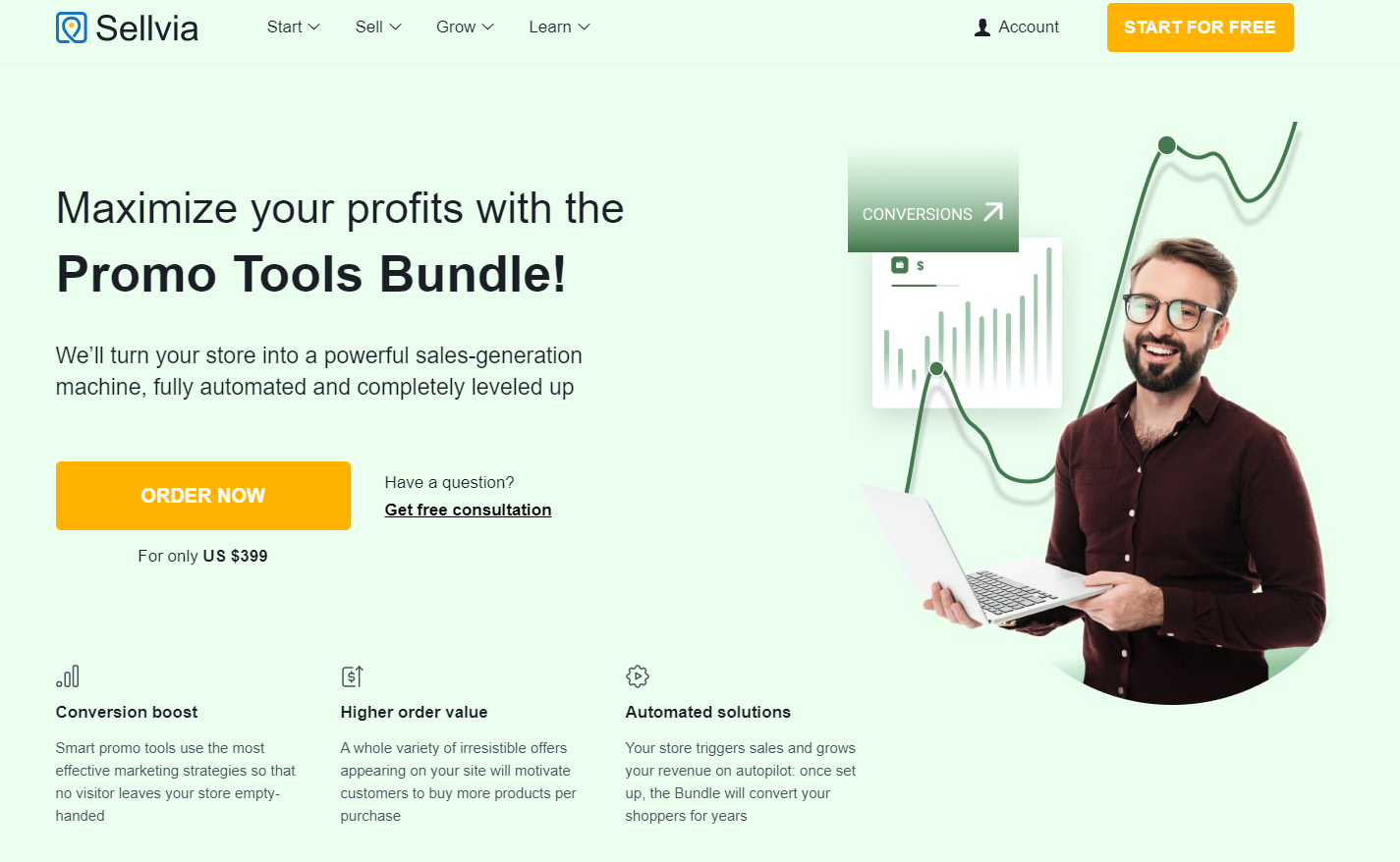 Sellvia Promo Tools Bundle Page