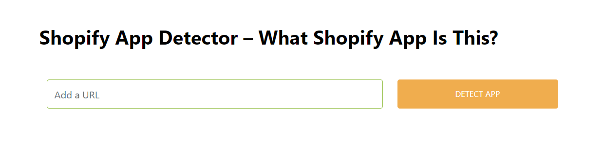 Shopify App Detector