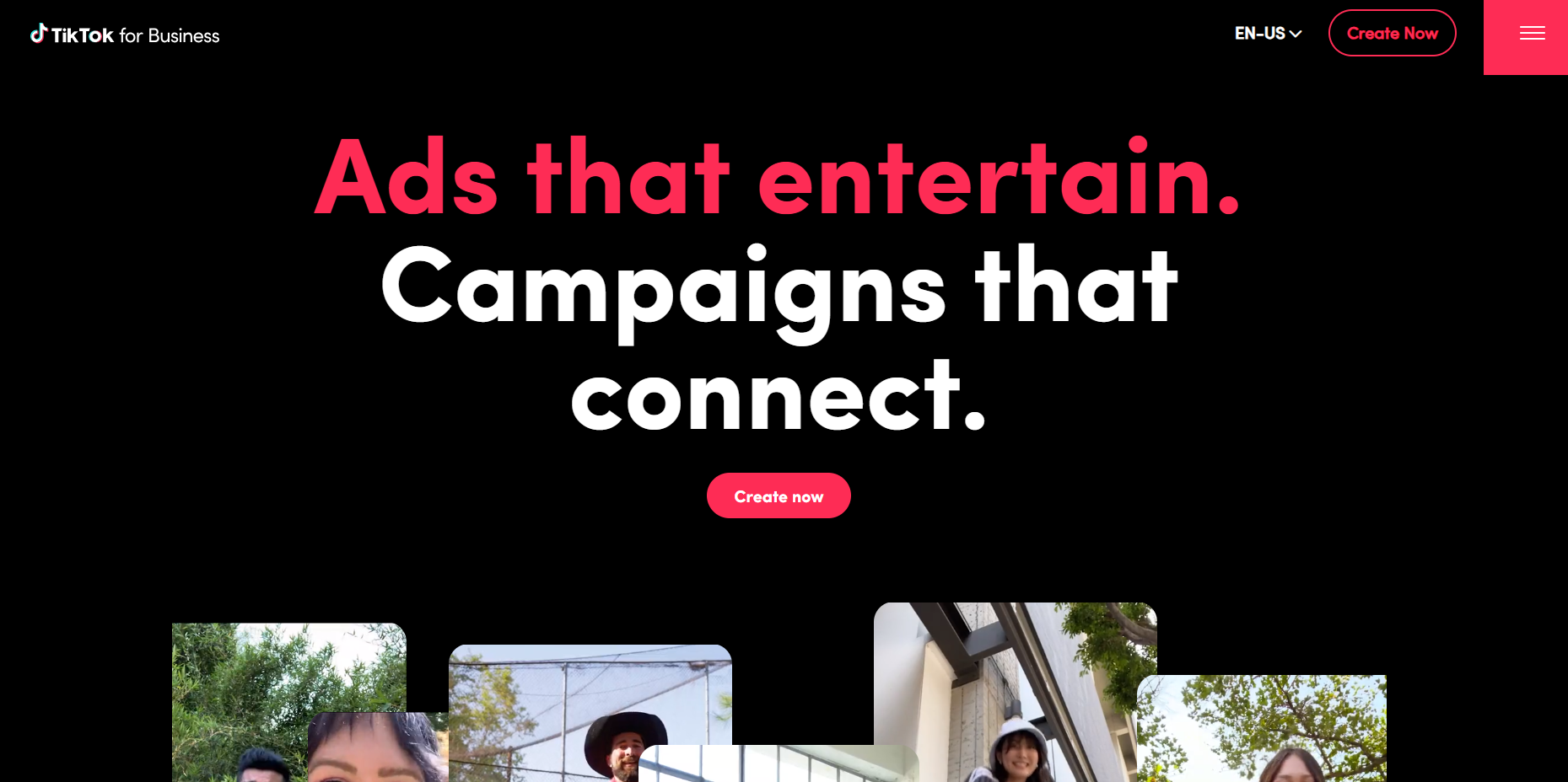 TikTok Ads Homepage