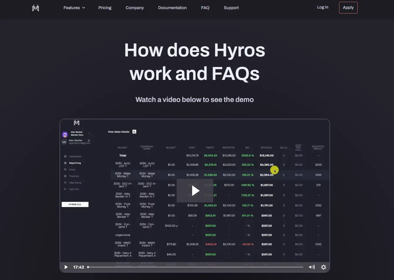 Hyros FAQ Page