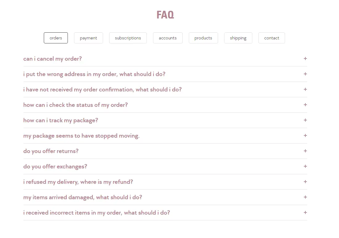 Kylie Cosmetics FAQ Section