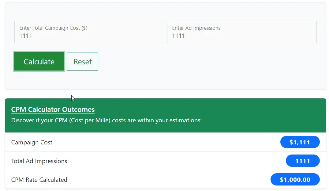 CPM Calculator